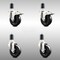 Service Caster 4 Inch 316SS Soft Rubber Swivel 1-1/2 Inch Stem Caster Lock Brake SCC, 2PK SCC-SS316TTLEX20S414-SRS-2-S-2-112 - alternate 1